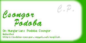 csongor podoba business card